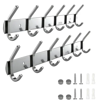 Immagine prodotto di Solidchoice - Set di 2 ganci a parete in acciaio inossidabile per uso domestico