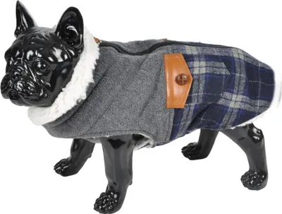 Produktbild von Hunde Fleecejacke kariert Winterjacke Hundemantel Hundebekleidung Mantel Jacken, Größe:L