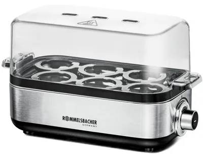 Immagine prodotto di Cuocipasta Rommelsbacher ER 600 per 6 uova, 400 W, segnale acustico, inserto per uova in camicia, acciaio inossidabile nero