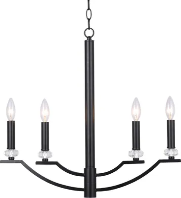 Zdjęcie produktu dla Żyrandol HIMS czarny 4xE14x12W metal wym:125x54x58cm IP20 Polux