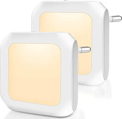 Produktbild von 2er LED Nachtlicht Steckdose Mit Bewegungsmelder Dämmerungssensor Nachtlampe Schrankleuchte Warmweiß