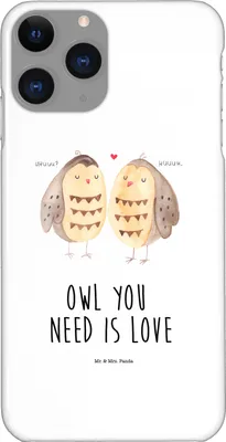 Produktbild von Mr. & Mrs. Panda Iphone 11 Pro Handyhülle Eulen Liebe - Weiß - Geschenk, Wortspiel, Hochzeitsspruch, Owl, Handy Case, Premium Kunststoff, Eule