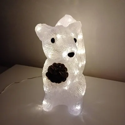 Obrázek produktu pro DECOLED LED světelná veverka, akryl, 30 cm, teple bílá