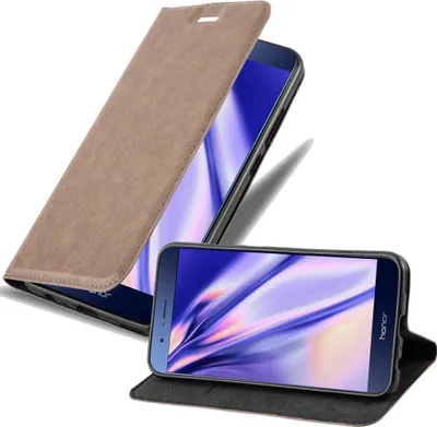Obrázek produktu pro Cadorabo Case for Honor 8 PRO Protective Case in Brown Pouzdro na mobilní telefon s magnetickým zavíráním