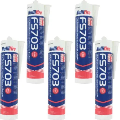 Zdjęcie produktu dla Szpachlówka przeciwpożarowa NULLIFIRE FS703 biała - 310ml x5
