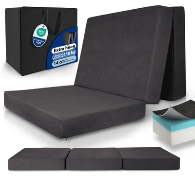 Faltmatratze Viscoschaum 200x90x14 cm mit Tasche