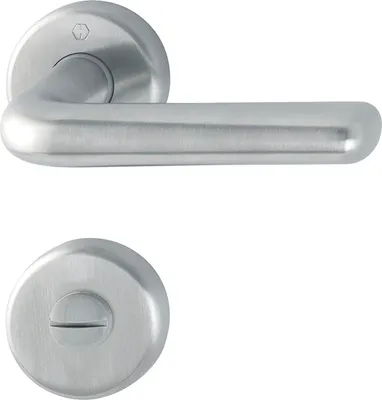 Image de HOPPE Garniture à béquilles HELSINGBORG - sur rosace WC, 37 - 42, inox mat
