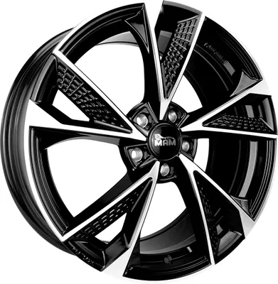 Produktbild von 19 Zoll MAM RS6 5x112 ET30 Alufelgen BLACK FRONT POLISH