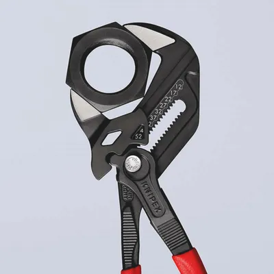 Produktbild von Knipex 86 01 250, Schwarz, Rot, Edelstahl, Schwedische Rohrzange, Rot, 4 cm, Chrom-Vanadium-Stahl, Chrom-Vanadium-Stahl