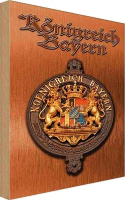 Produktbild von vianmo Holzschild 18x12 cm Königreich Bayern Wappen Flagge Fahne