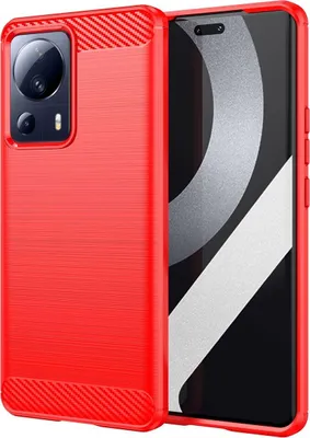 Immagine prodotto di Custodia König Design compatibile con Xiaomi 13 Lite, in plastica morbida, custodia per cellulare, colore rosso