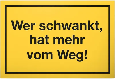 Productafbeelding van Bedankt! Schwankt - Weg - Plastic bord met spreuk - Grappig cadeau voor hem - Party decoratie - Accessoires