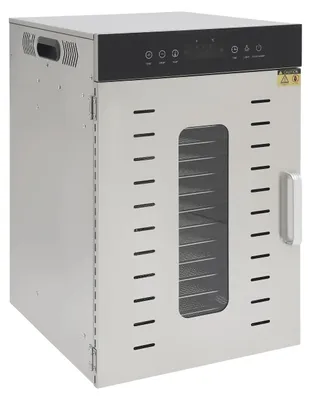 Produktbild von Dörrautomat - Lebensmitteltrockner - 16 Etagen - 1370 W - Edelstahl - Einstellbare Temperatur - Timer - 220–240 V EU-Stecker