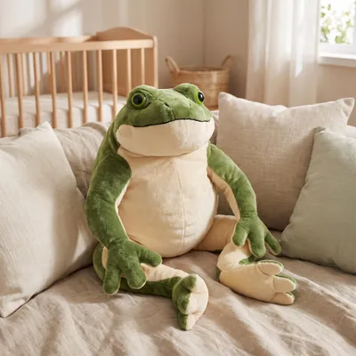Produktbild von Frosch Plüschtier Kuscheltier 28-56 cm Weiches Kuscheliges Stofftier Kinder Erwachsene Geschenk - Größe: 58cm