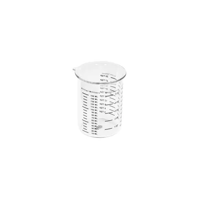 Zdjęcie produktu dla Mały szklany dzbanek pomiarowy BIRKMANN o pojemności do 150 ml, z różnymi podziałkami, odporny na temperaturę do 200°C