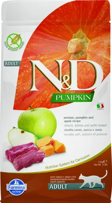 Produktbild von Farmina Pet Food N&D Pumpkin, Adult, Apfel, Wildfleisch, 1,5 kg, Getreidefrei, Gluten-frei, Antioxidantien enthalten