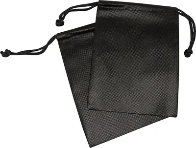 Produktbild von 20 Zuziehbeutel schwarz PP 10x14 cm Kordelzugbeutel