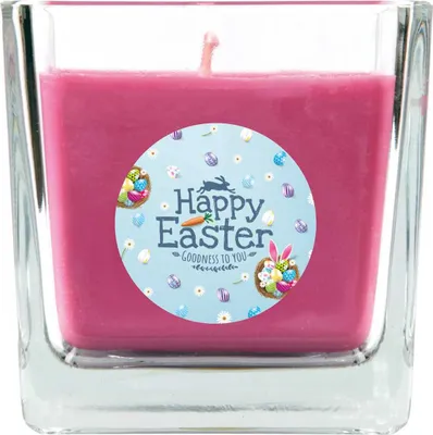 Produktbild von Frohe Ostern Duftkerze im Bonbonglas - viele Motive zur Auswahl, - Brenndauer bis zu 110 Std
