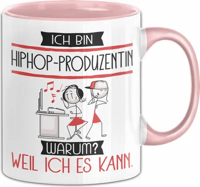 Produktbild von Hiphop-Produzentin Tasse Geschenk Ich Bin Hiphop-Produzentin Warum Weil Ich Es Kann Geschenkidee Geburtstag (Rosa)