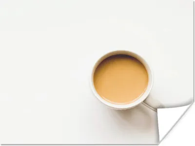 Produktbild von MuchoWow® Poster Kaffee - Weiß - Braun 120x90 cm - Wandbild