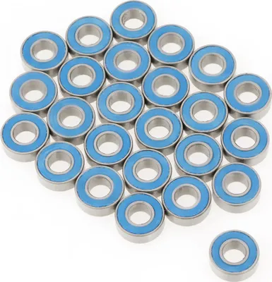 Obrázek produktu pro sada 25 ks MR115-2RS Modrá kovová kuličková ložiska s gumovým těsněním 5*11*4mm