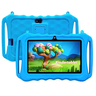 Obrázok produktu pre ZELURXX Detský tablet 7" Android 11, 2GB+32GB, tablet na učenie a hranie s ochranou pre deti, nárazuvzdorný kryt, predinštalované aplikácie, modrý