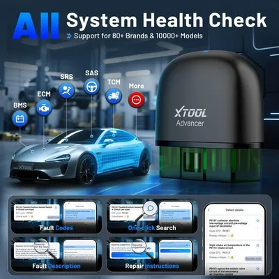 Image de XTooL Advancer AD20PRO OBD2 Scanner Bluetooth Outil de diagnostic de voiture complet du système Scanner OBD2 Réinitialisation