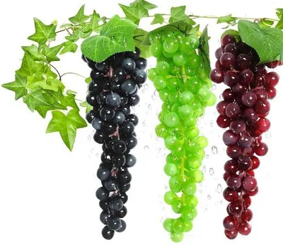 Obrázok produktu pre Umelé hrozno – realistické hrozno – 3 kusy v rôznych farbách