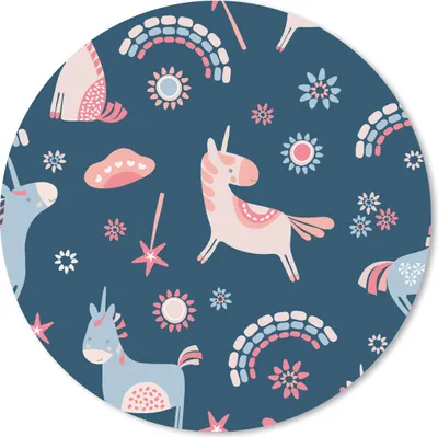 Produktbild von MuchoWow® Mauspad Mousepad Einhorn - Regenbogen - Muster 40x40 cm - Mousepads - Maus Mat - Pad - Mausunterlage - Schreibtisch Accessoires