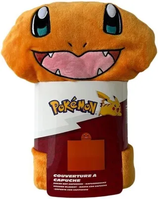 Produktbild von Kapuzenplaid 3D POKEMON Salameche, 120 x 150 cm, Ultra Weich, Bunt