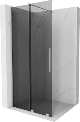Produktbild von Mexen Velar Walk-in Duschwand 75x200 cm, Graphit, Nickel gebürstet
