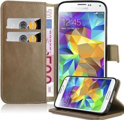 Image de Cadorabo Housse pour Samsung Galaxy S5 / S5 NEO Housse en marron Housse pour portable Book étui Case Etui Luxury