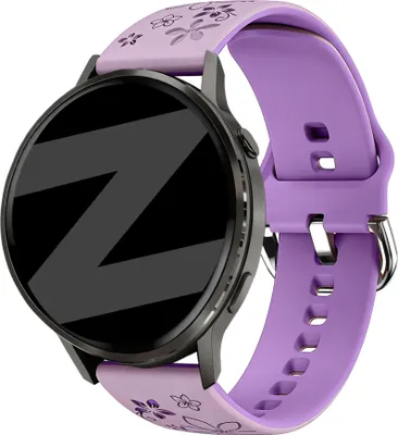 Produktbild von Bandz Silikonarmband, passend für Garmin Vivoactive 4s / Vivomove 3s / Venu 4 – 41 mm / Venu 3s / Venu 2s / Forerunner 265s – Sternenlicht/Braun