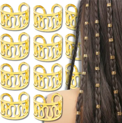 Produktbild von Schmuck Dreadlock Haarschmuck Ringe Goldperlen 40 Stk.