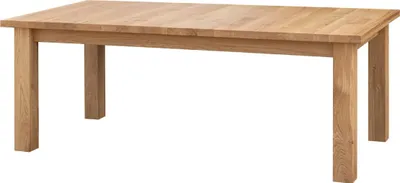 Productafbeelding van Eettafel Lanciano, 180 tot 270 x 90 cm, eikenhout – Uitschuifbare massiefe houten tafel, geolied, klassiek design