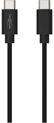 Zdjęcie produktu dla Ansmann 1700-0122, 2 m, USB C, USB C, 5 Gbit/s, Czarny