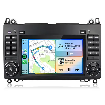 Obrázek produktu pro Hexinex Android 15 Autorádio WIFI 7palcový HD dotykový displej pro Mercedes W245 / Vito W639 / W906 2 GB + 32 GB, 4jádrový procesor