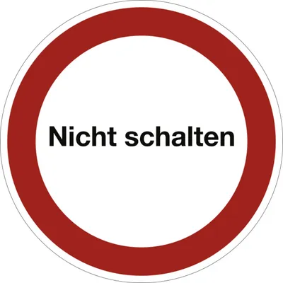 Produktbild von Dreifke® Aufkleber, Nicht schalten, Textschild, Magnetfolie, Ø 200 mm