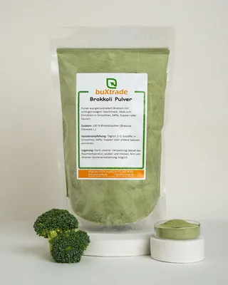 Produktbild von 250 g Brokkoli Pulver | in Rohkostqualität | Smoothie | Broccoli | Gemüse