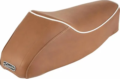Image de SIP beige marron Siège individuel RAL 8024 avec passepoil blanc élégant