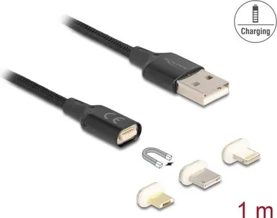 Produktbild von DeLOCK 88165, 1 m, USB A, Schwarz