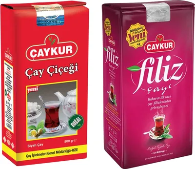 Produktbild von Caykur Filiz + Cay Cicegi Türkischer Schwarzer Tee  2x 500 gr Naturell Cay