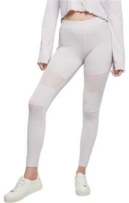 Produktbild von Urban Classics Damen Ladies Tech Mesh Leggings Leggings, Softlilac, 3XL