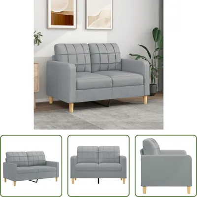 Produktbild von The Living Store 2-Sitzer-Sofa Hellgrau 120 cm Stoff