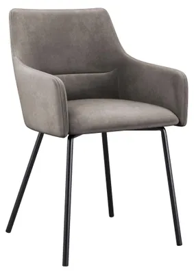 Produktbild von MIRJAN24 Stuhl Nozti, 1 Stück, Polsterstuhl, Beine aus Metall, 57x54x81 cm, Armlehnen, Wohnzimmer (Farbe: Magic Velvet 2209)