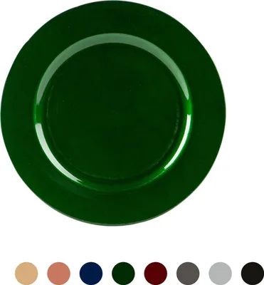 Produktbild von Argon Ta Metallic Charger Plate - Metallic-Finish - 33cm - Grün