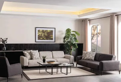 Produktbild von Sofa Sofagarnitur 4+3+1 Sitzer Garnitur Stoff Sofa Sessel Luxus JVmoebel