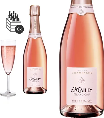 Produktbild von 6er Karton Champagne Mailly Grand Cru Brut Rosé (6 x 0.75 l)