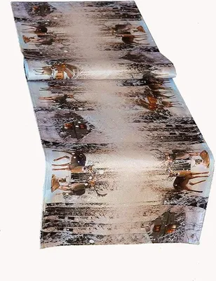 Produktbild von Weihnachtstischläufer 40x140 cm Hirsche Winterstimmung