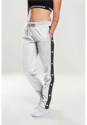 Obrázek produktu pro Dámské kalhoty Urban Classics Ladies Button Up Track Pants wht/blk/wht - XS